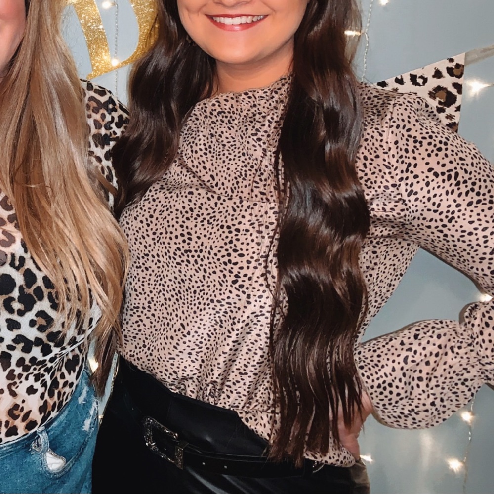 Cheetah one shoulder top